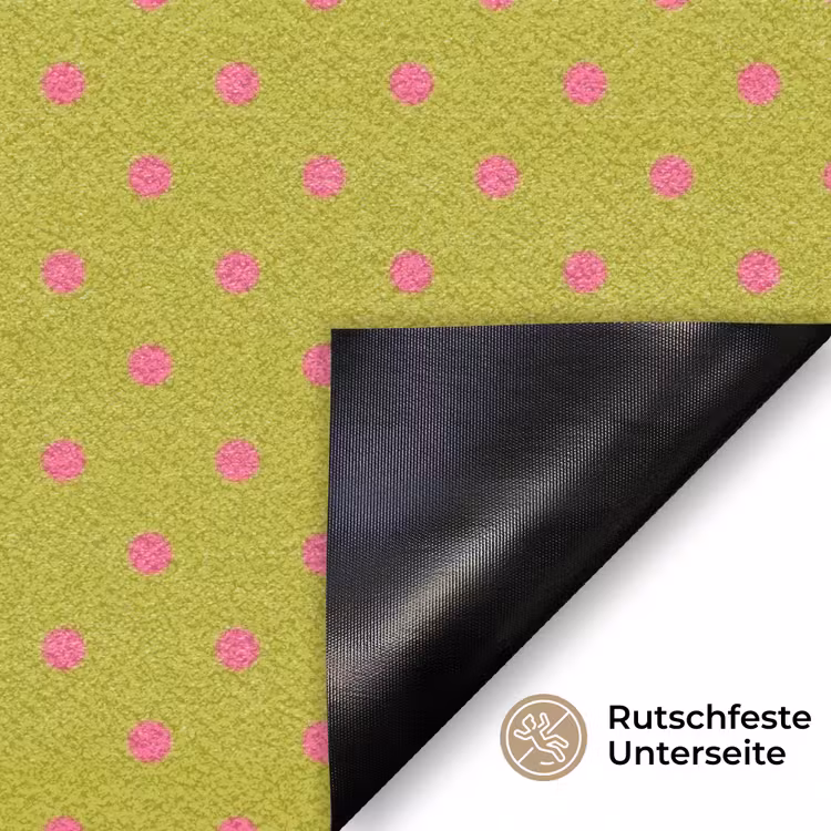 Ciao bella - Rood - Groen - Stippen Deurmat klein -antislip_DE