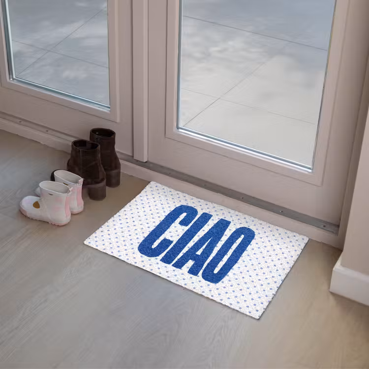 Ciao - Blauw - Stippen Deurmat klein -sfeer3
