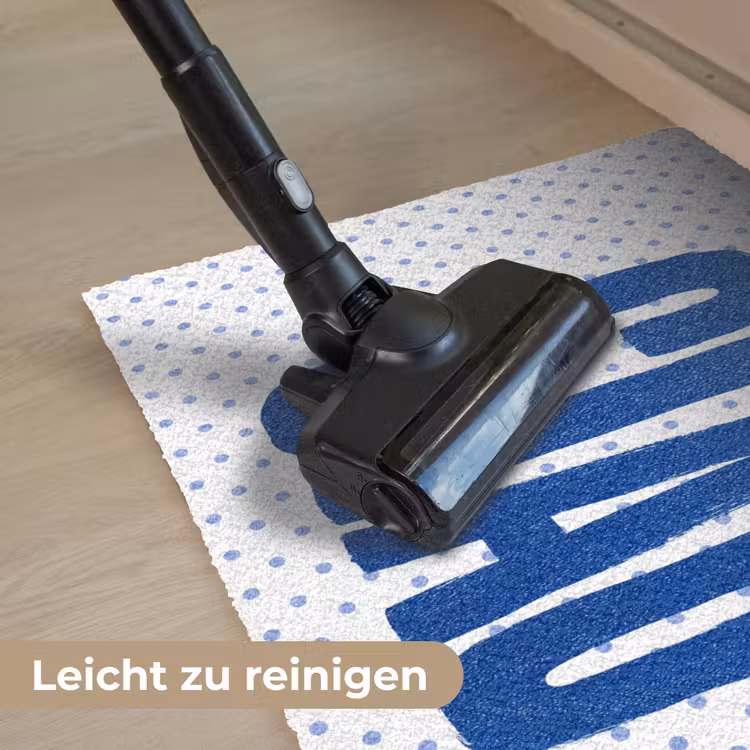 Ciao - Blauw - Stippen Deurmat klein -reinigen_DE