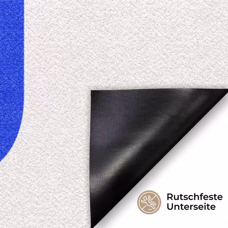 Ciao - Hoofdletters - Blauw - Minimalistisch Deurmat klein -antislip_DE