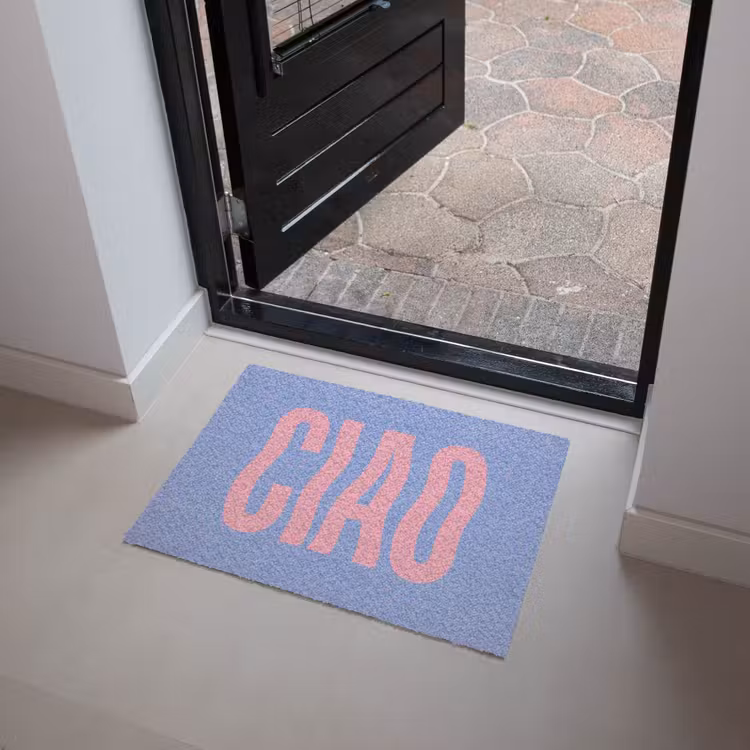 Ciao - Roze - Blauw - Golvend Deurmat klein -sfeer5
