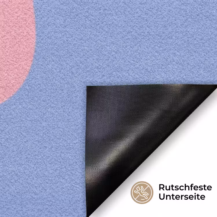Ciao - Roze - Blauw - Golvend Deurmat klein -antislip_DE