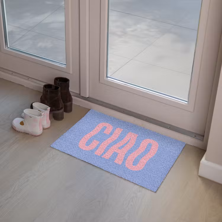 Ciao - Roze - Blauw - Golvend Deurmat klein -sfeer3