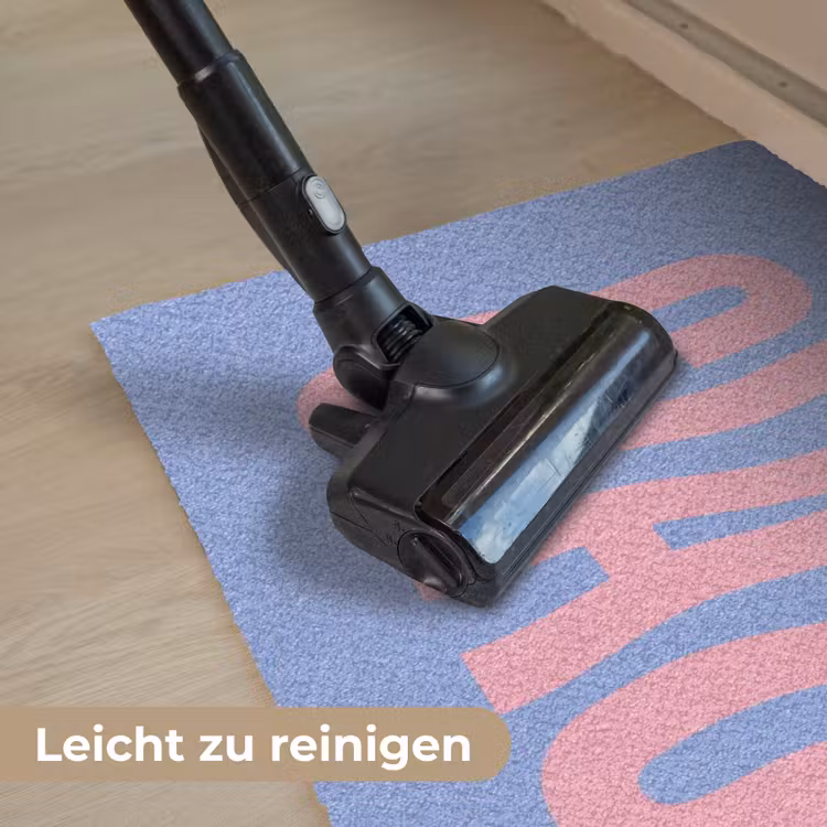 Ciao - Roze - Blauw - Golvend Deurmat klein -reinigen_DE