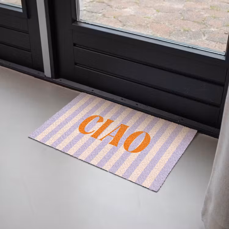 Ciao - Quote - Pastel - Strepen Deurmat klein -sfeer2