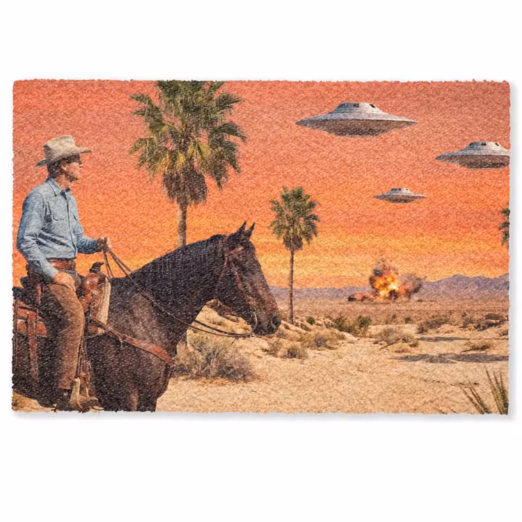 Fußmatte - Cowboy – Pferd – Wüste - Cowboy - Paard - Woestijn Deurmat klein
