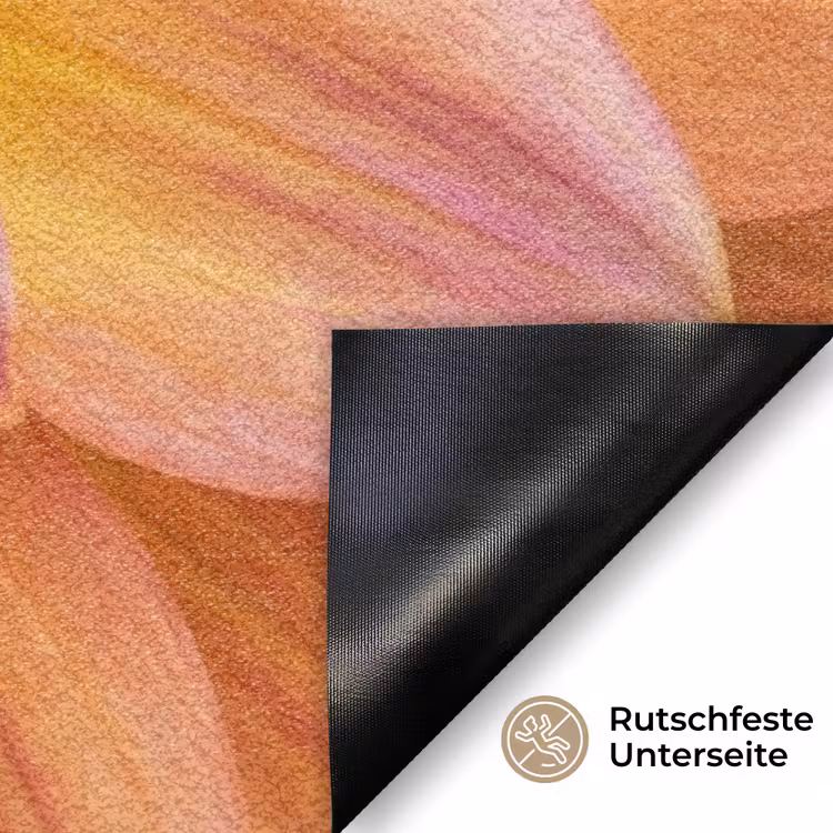 Dahlia - Bloem - Oranje Deurmat klein -antislip_DE