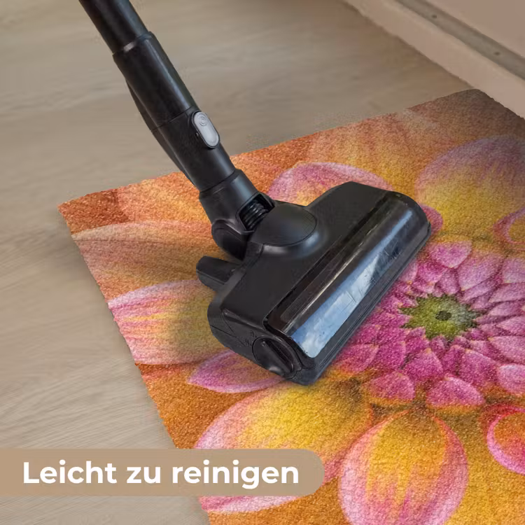 Dahlia - Bloem - Oranje Deurmat klein -reinigen_DE
