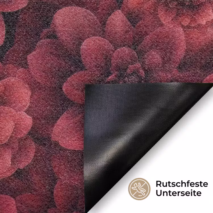 Dahlias - Bloemen - Rood Deurmat klein 898 -antislip_DE