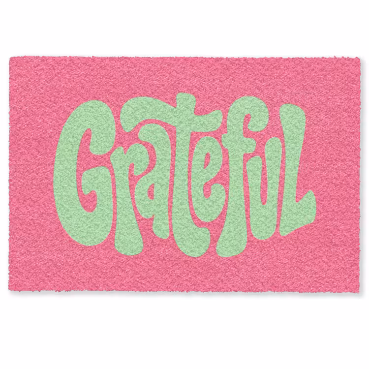 Grateful - Groen - Grafisch - Vloeiend Deurmat klein -zkaufland3d