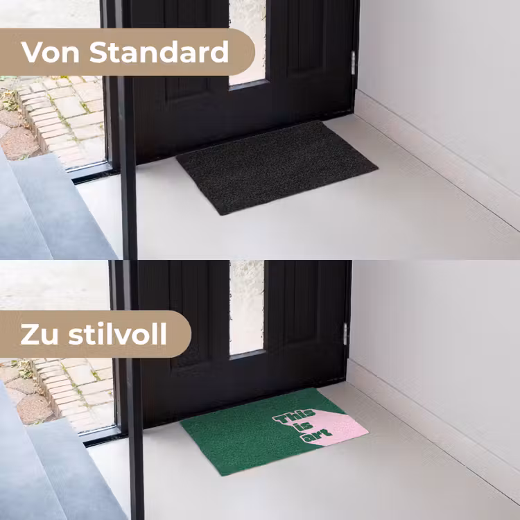 This is art - Schaduw - Roze Deurmat klein -voor-na_DE