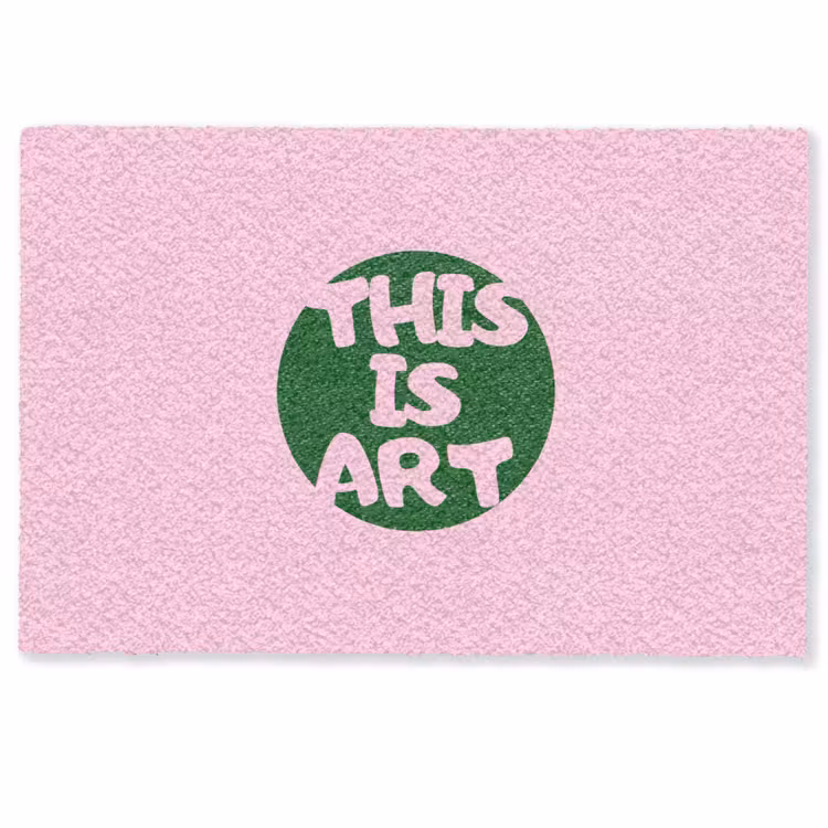 This is art - Tekst - Cirkel - Groen Deurmat klein -zkaufland3d