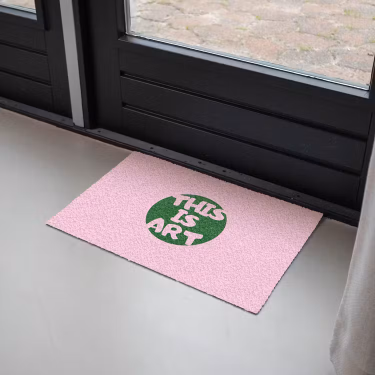 This is art - Tekst - Cirkel - Groen Deurmat klein -sfeer2
