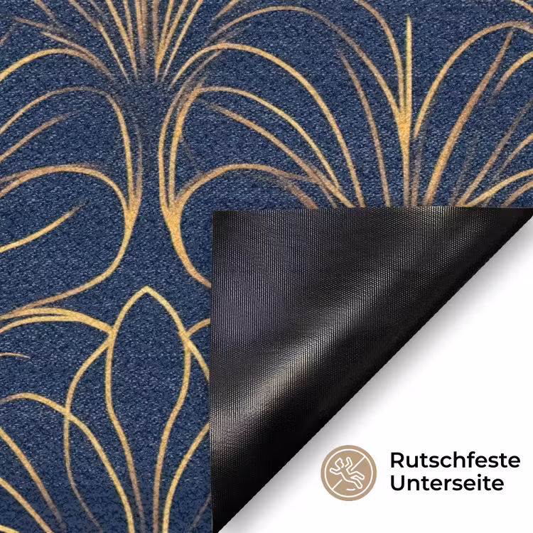 Deco - Waaier - Blauw Deurmat klein 898 -antislip_DE