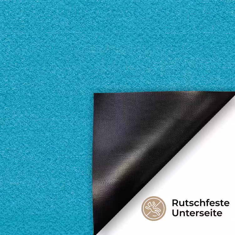 Deep - Turquoise - Turkoois Deurmat klein 898 -antislip_DE