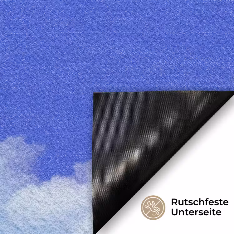 Sky is not the limit - Blauwe lucht - Wolken Deurmat klein -antislip_DE