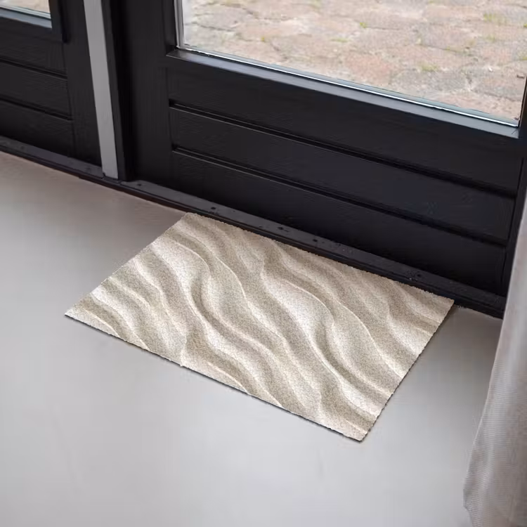 Diagonaal - Golven - Crème Deurmat klein 898 -sfeer2