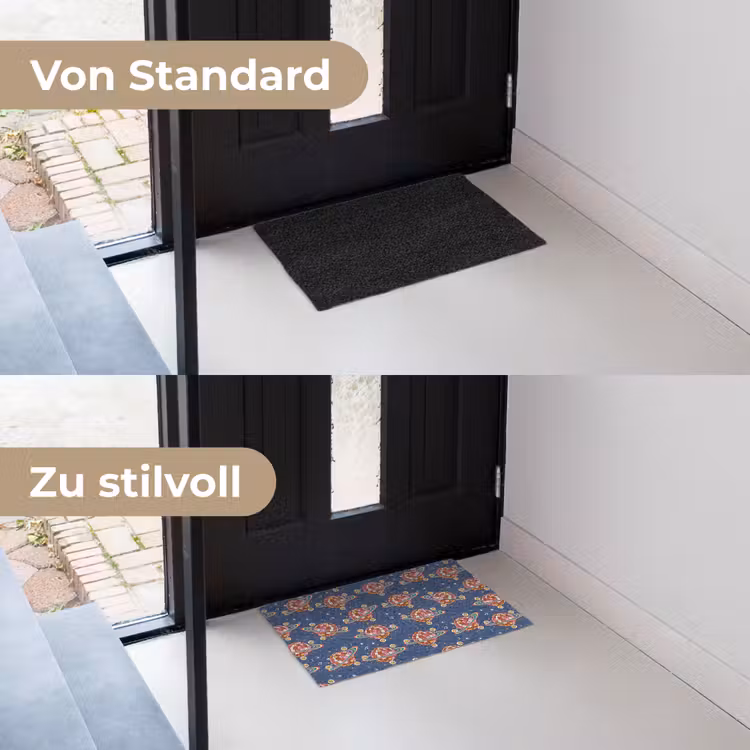 Disco - Blauw - Patroon Deurmat klein 898 -voor-na_DE