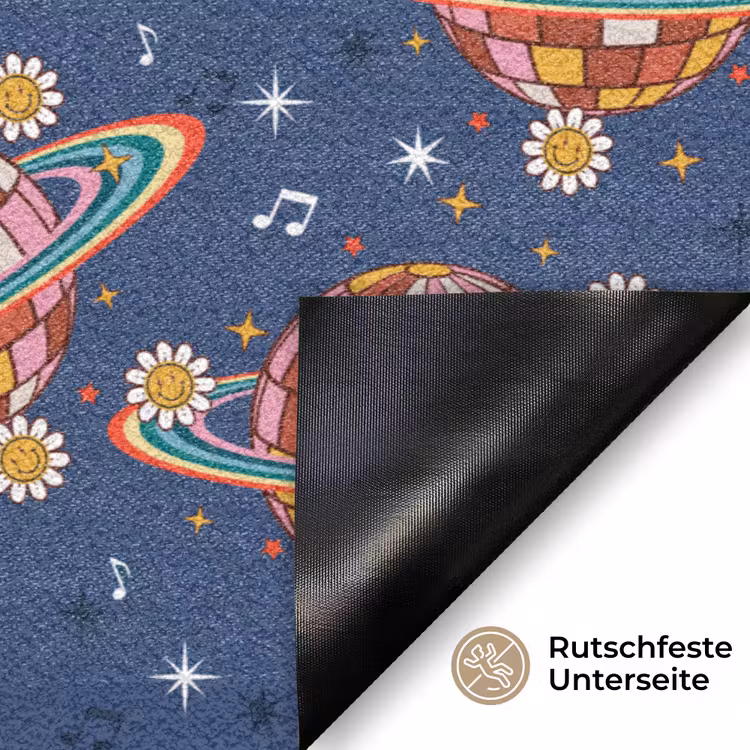 Disco - Blauw - Patroon Deurmat klein 898 -antislip_DE