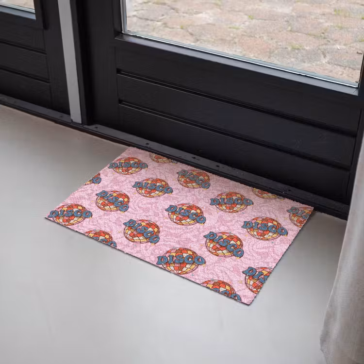 Disco - Bal - Patroon - Roze Deurmat klein 898 -sfeer2