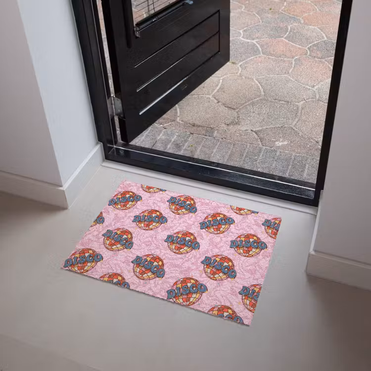Disco - Bal - Patroon - Roze Deurmat klein 898 -sfeer5