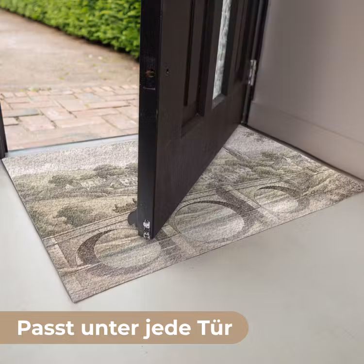 Dorp - Brug - Uitzicht - Groen Deurmat klein -USP_DE