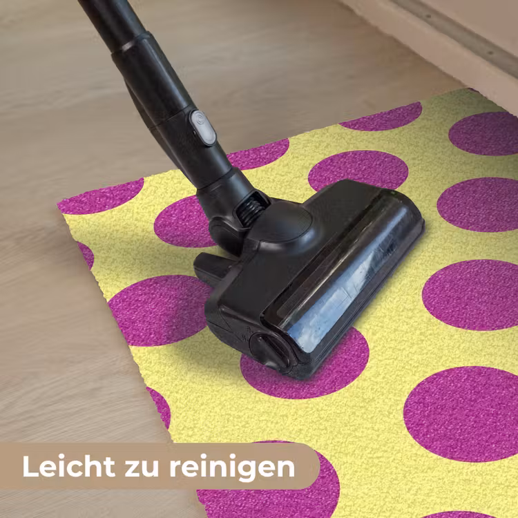 Dots - Klassiek - Geel Deurmat klein 898 -reinigen_DE
