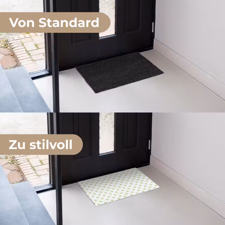 Dots - Klassiek - Groen Deurmat klein 898 -voor-na_DE