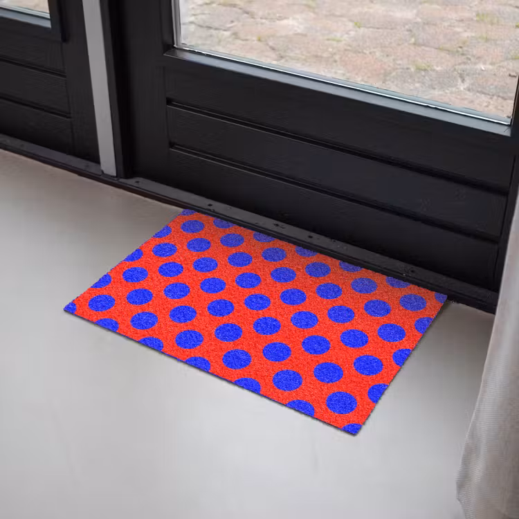 Dots - Klassiek - Rood Deurmat klein 898 -sfeer2