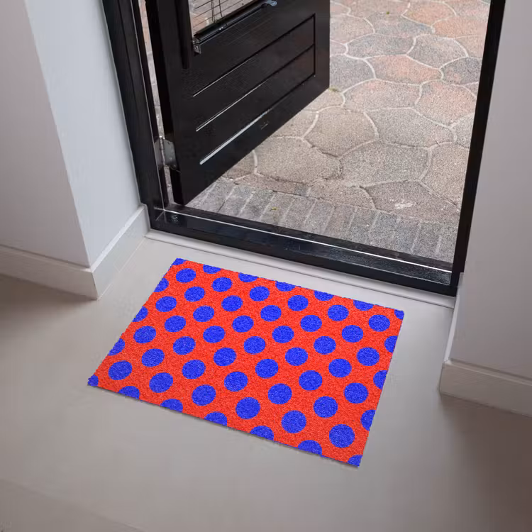 Dots - Klassiek - Rood Deurmat klein 898 -sfeer5