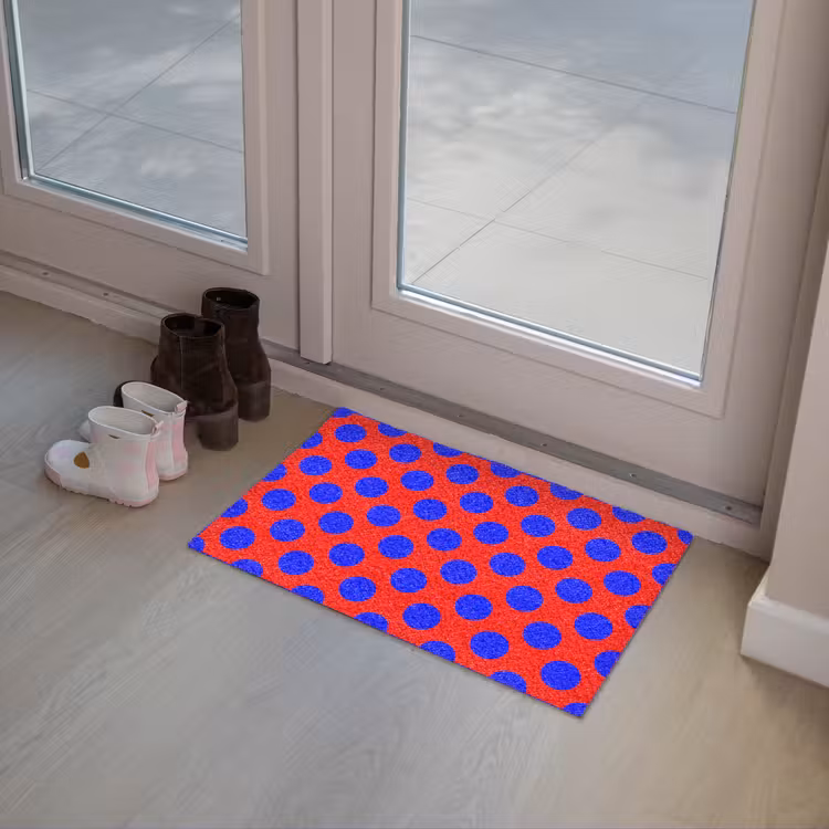 Dots - Klassiek - Rood Deurmat klein 898 -sfeer3