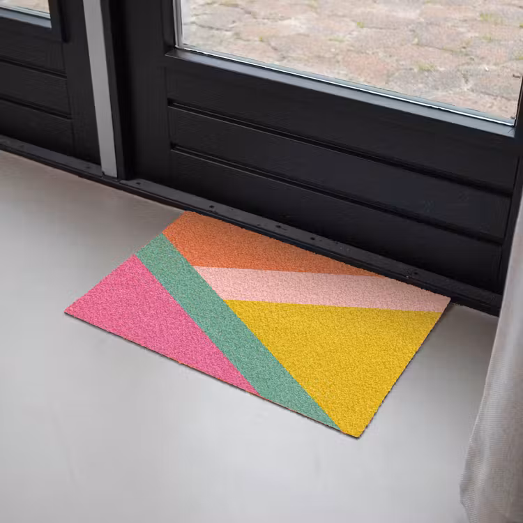 Driehoeken - Kleurrijk - Abstract Deurmat klein -sfeer2
