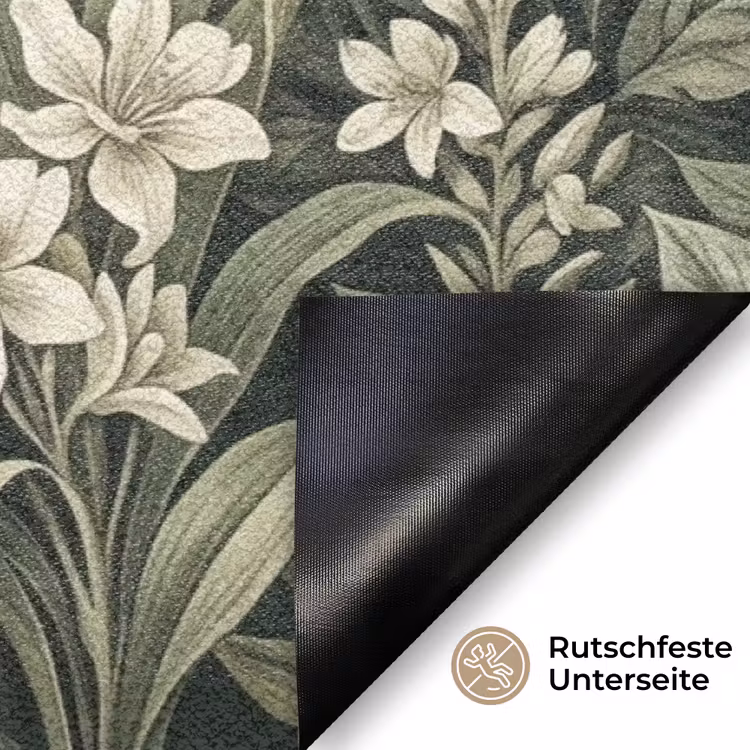Jungle - Bladeren - Botanisch - Groen Deurmat klein -antislip_DE
