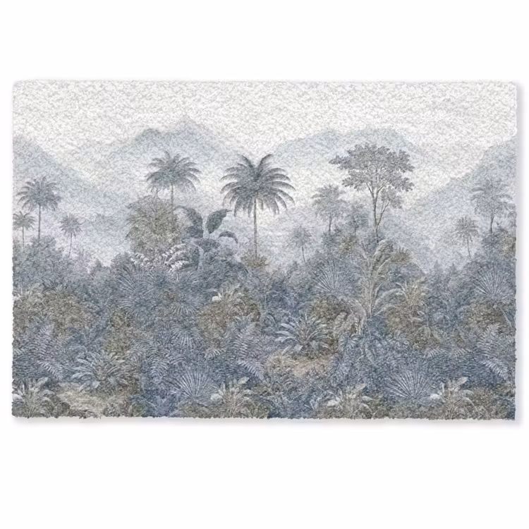 Jungle - Landschap - Blauw Deurmat klein -zkaufland3d
