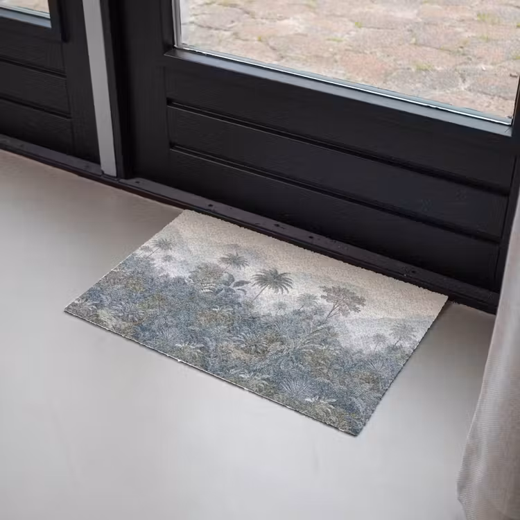 Jungle - Landschap - Blauw Deurmat klein -sfeer2