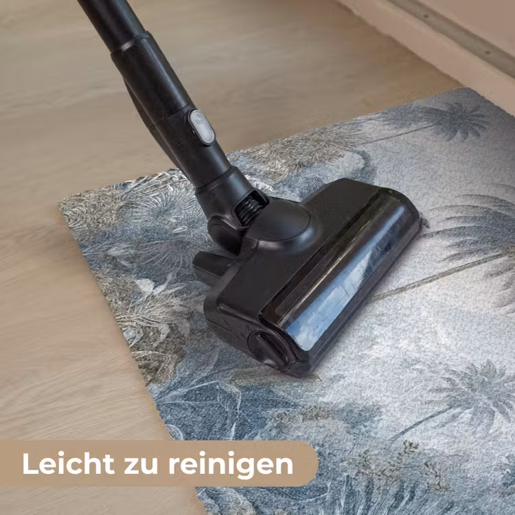 Jungle - Modern - Blauw - Groen Deurmat klein -reinigen_DE
