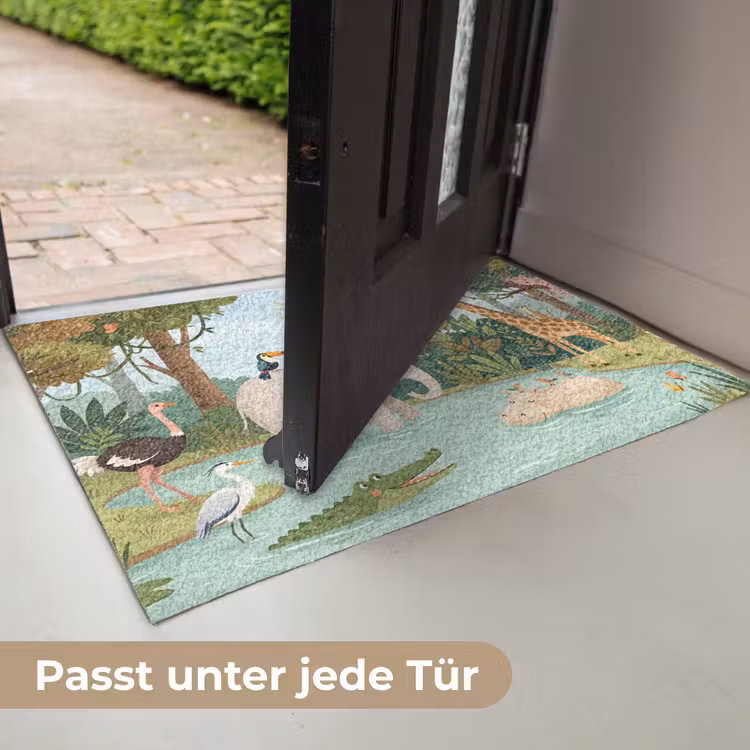 Jungle - Oase - Dieren - Kleurrijk Deurmat klein -USP_DE