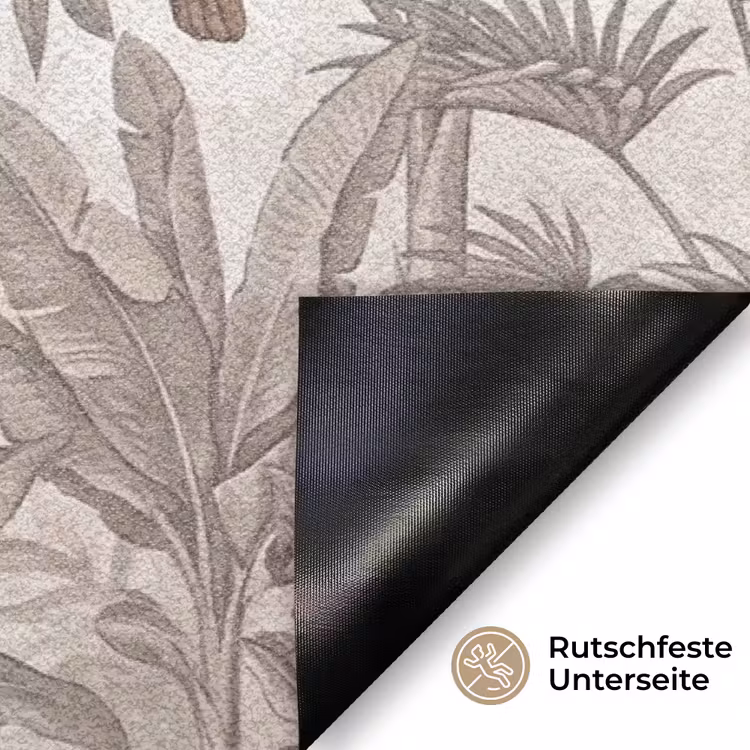 Jungle - Dieren - Palmbomen Deurmat klein -antislip_DE