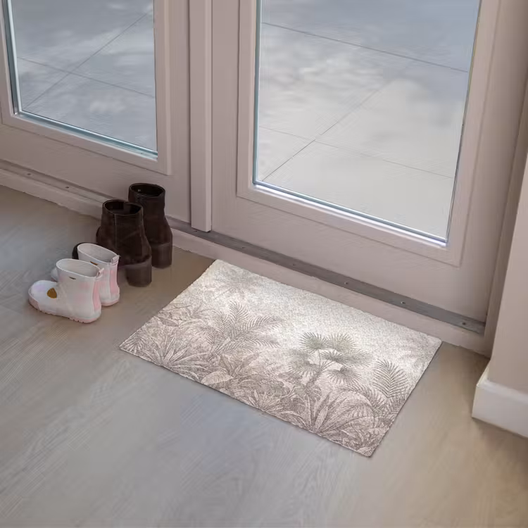 Jungle - Tropisch - Natuur -Vintage - Beige Deurmat klein -sfeer3