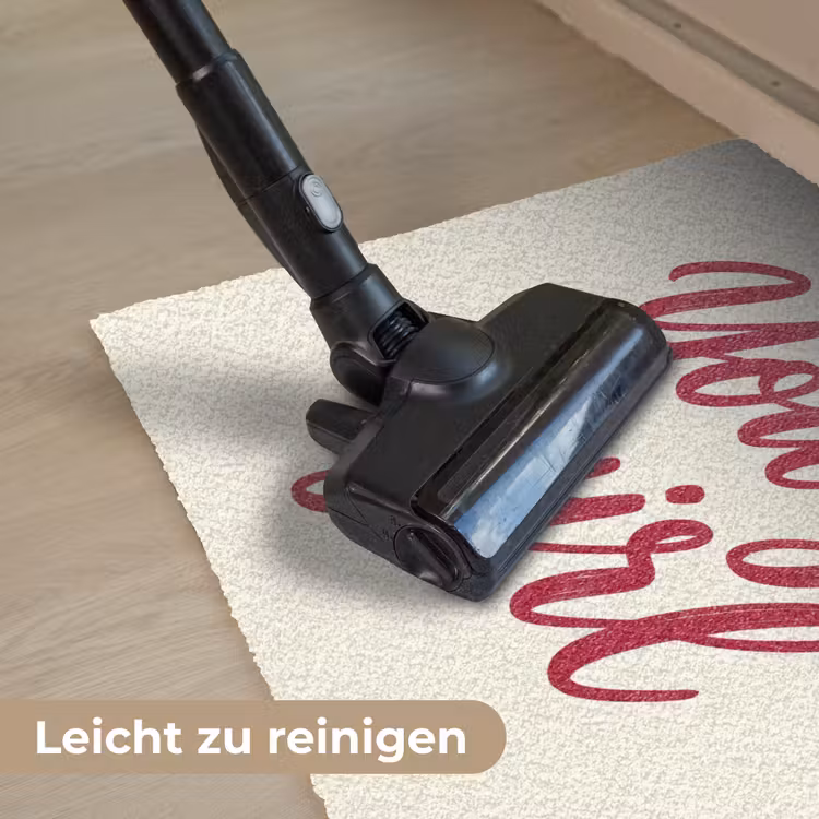 you go girl - Rood - Wit Deurmat klein -reinigen_DE