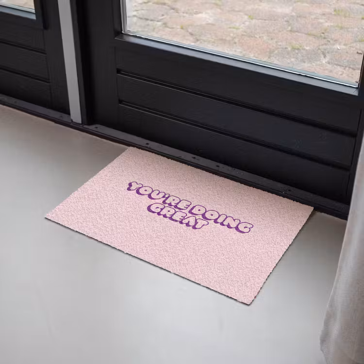 You're doing great - roze - 3D Deurmat klein -sfeer2