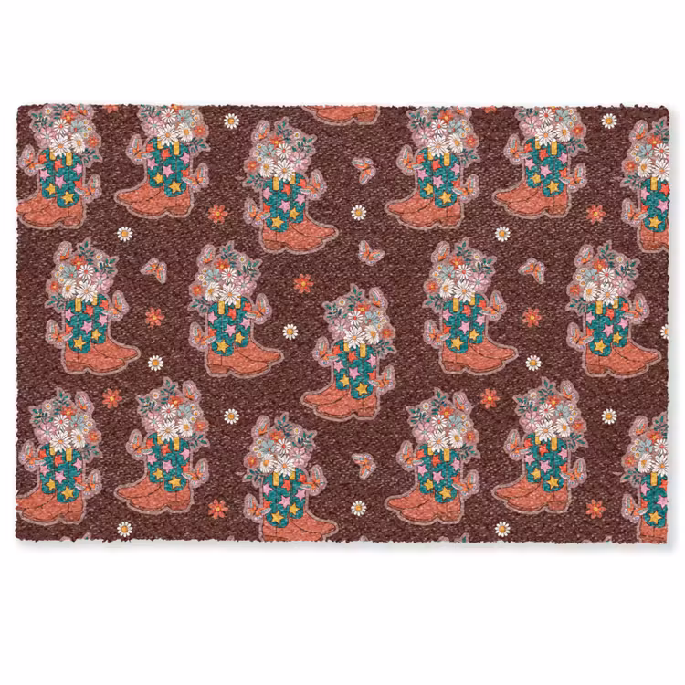 Donker - Cowboy - Laars - Patroon Deurmat klein 898 -zkaufland3d