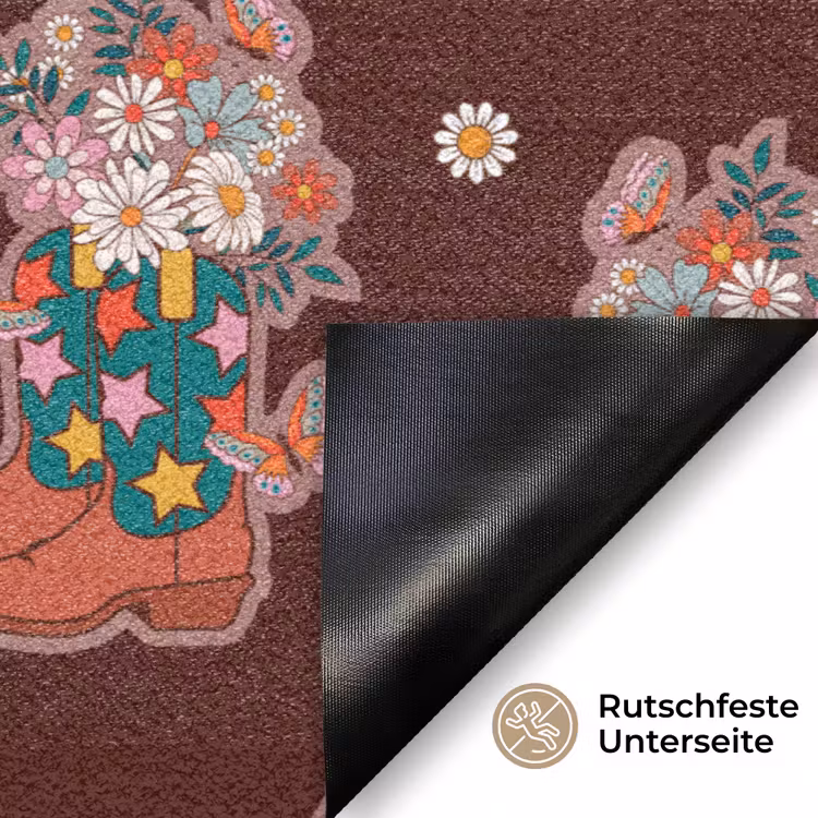 Donker - Cowboy - Laars - Patroon Deurmat klein 898 -antislip_DE