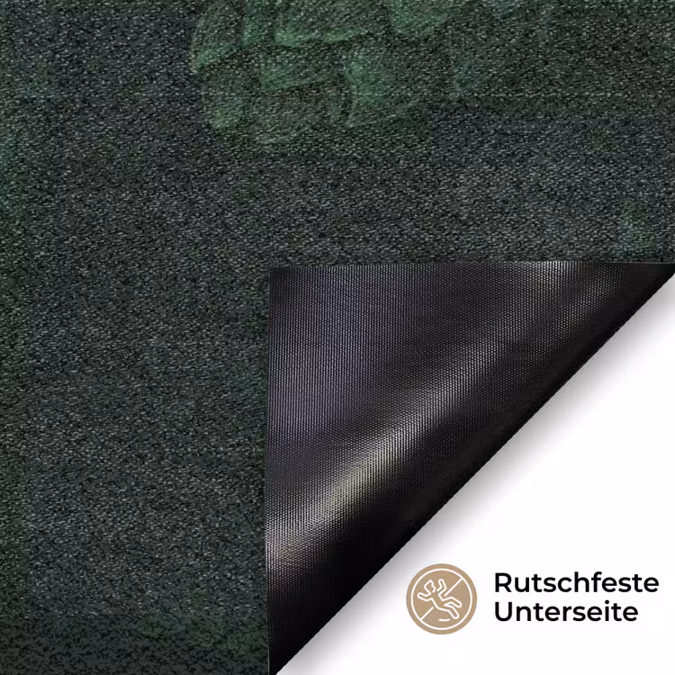 Donker - Groen - Hopbellen - Botanisch - Illustratie Deurmat klein 898 -antislip_DE