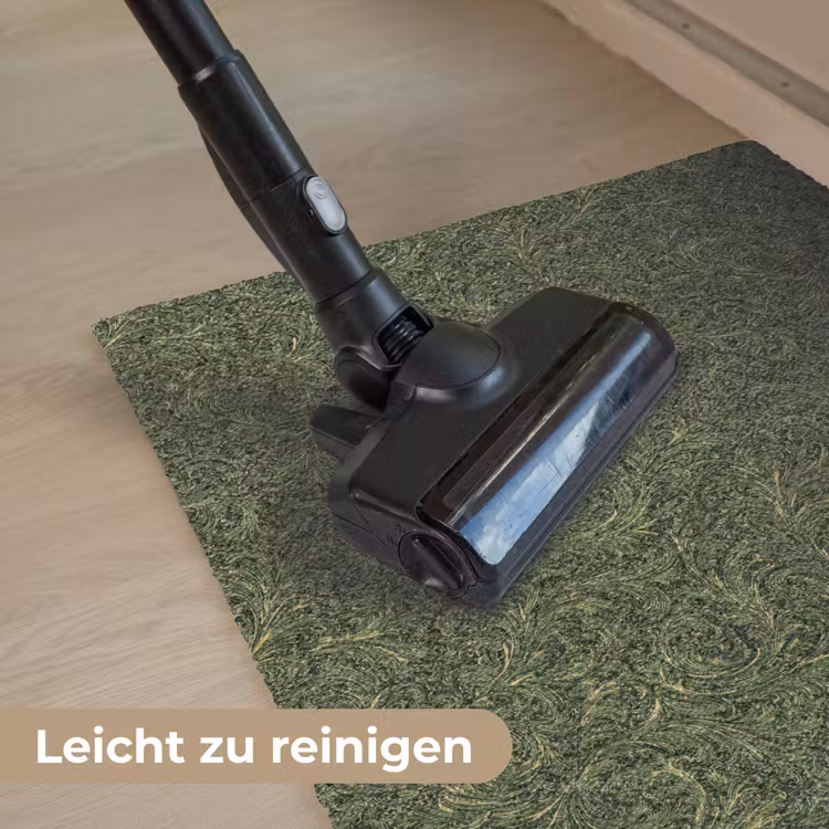 Donker - Groen - Krullend - Botanisch Deurmat klein 898 -reinigen_DE