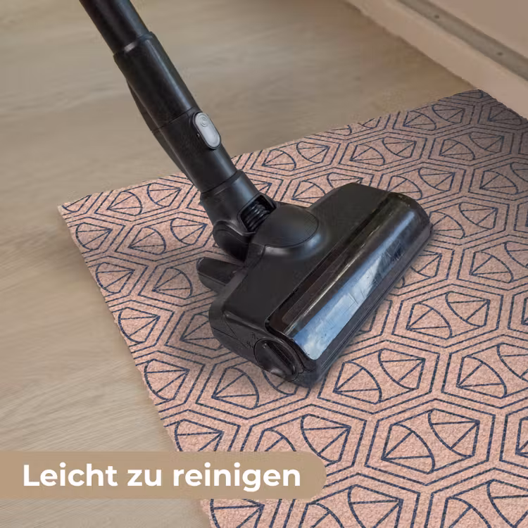 Donkerblauw - Roze - Patroom - Symmetrisch Deurmat klein 898 -reinigen_DE