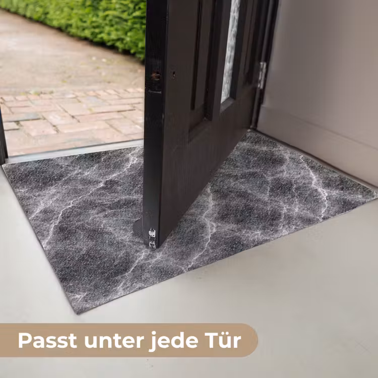 Donkergrijs - Bliksem - Marmer Deurmat klein 898 -USP_DE