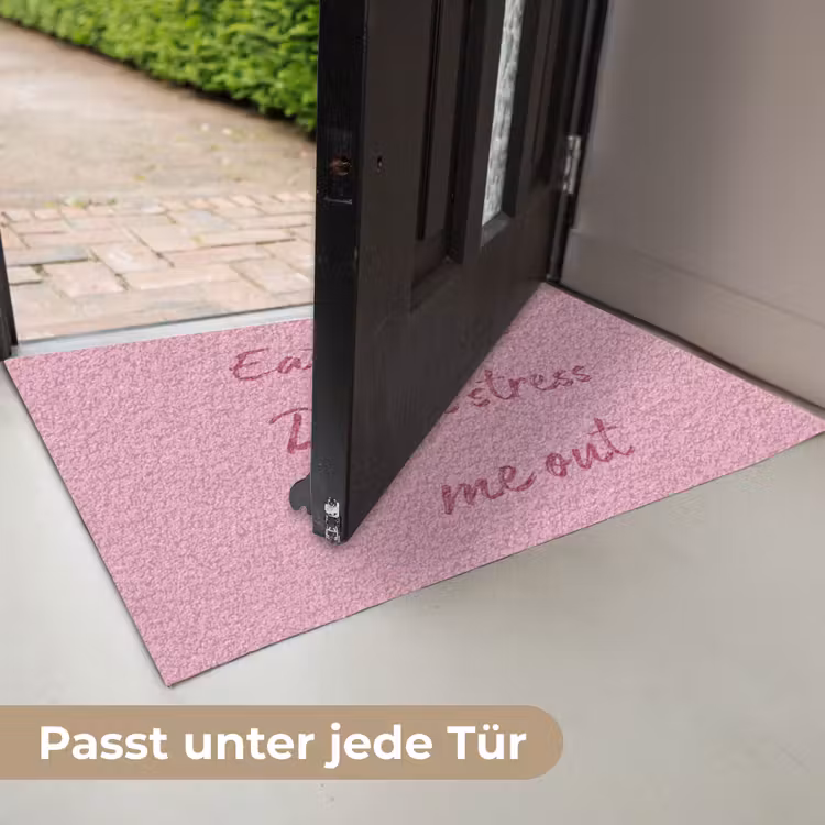 Eat me out don't stress me out - Roze - Handgeschreven Deurmat klein -USP_DE