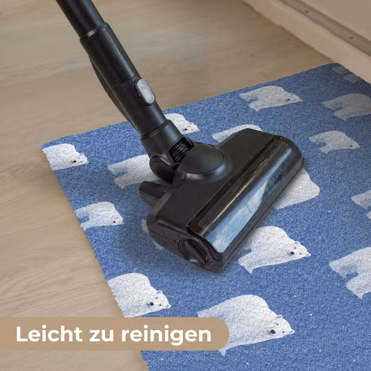 IJsbeer - Patroon - Blauw Deurmat klein 898 -reinigen_DE