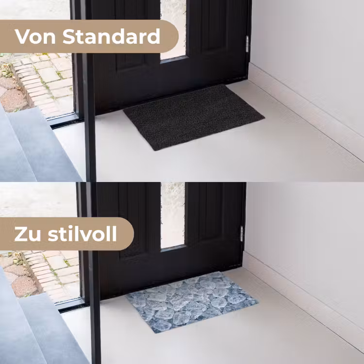 Ijsblokjes - Water - Blauw Deurmat klein -voor-na_DE
